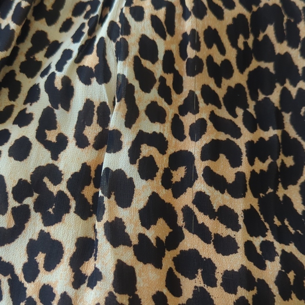 GANNI Fairfax Georgette Short Dress in Leopard - Picture 10 of 10